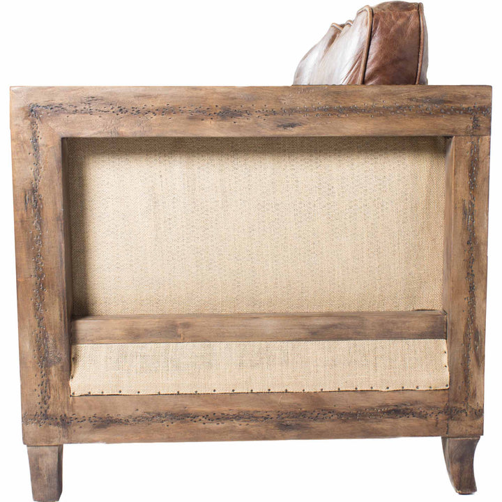 SwayLiving - Darlington Sofa Grazed Brown Leather - PK-1031-03 | SwayLiving