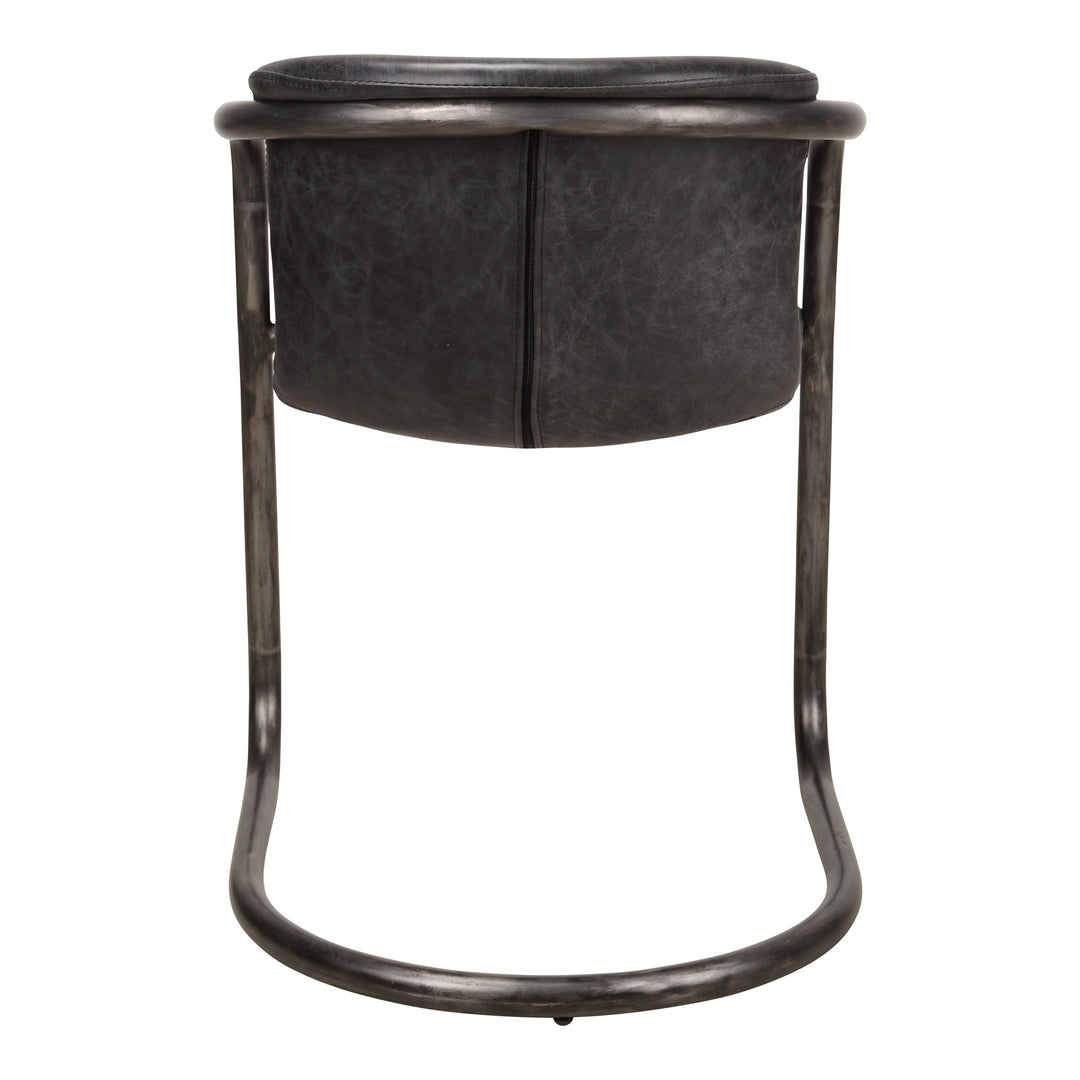 SwayLiving - Freeman Dining Chair Onyx Black Leather  - Set of 2 - PK-1059-02 | SwayLiving