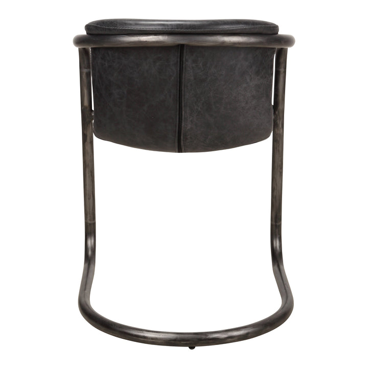 SwayLiving - Freeman Dining Chair Onyx Black Leather  - Set of 2 - PK-1059-02 | SwayLiving