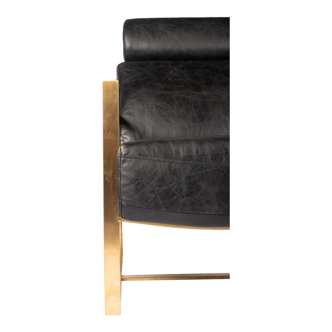 SwayLiving - Paradiso Chair Onyx Black Leather - PK-1083-02 | SwayLiving