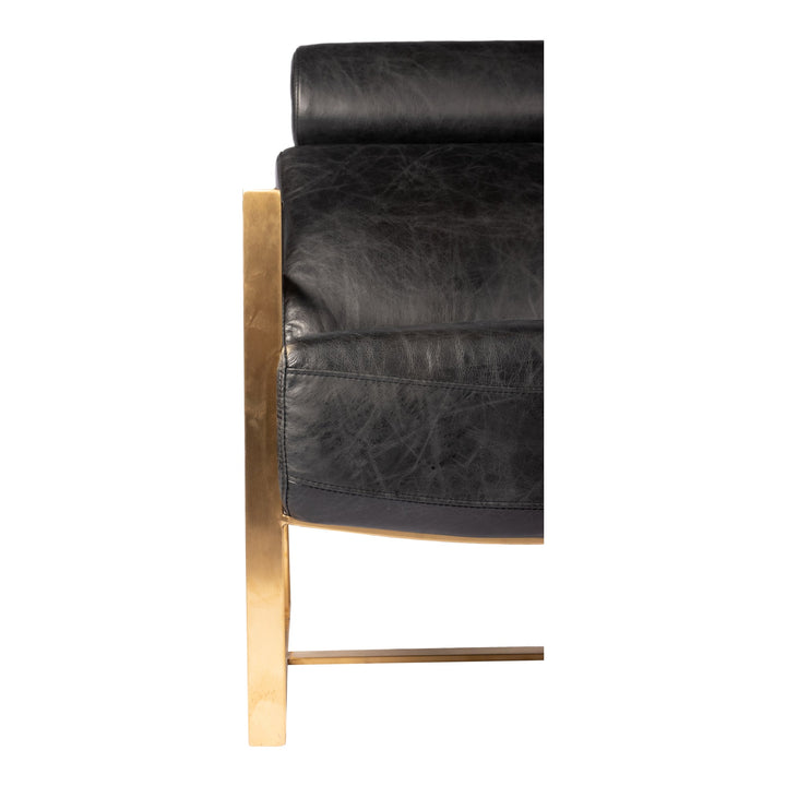 SwayLiving - Paradiso Chair Onyx Black Leather - PK-1083-02 | SwayLiving