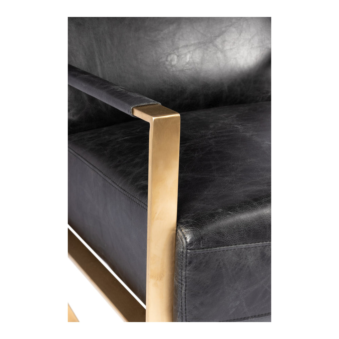 SwayLiving - Paradiso Chair Onyx Black Leather - PK-1083-02 | SwayLiving