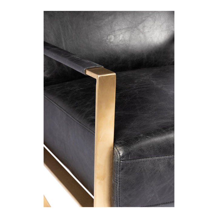 SwayLiving - Paradiso Chair Onyx Black Leather - PK-1083-02 | SwayLiving