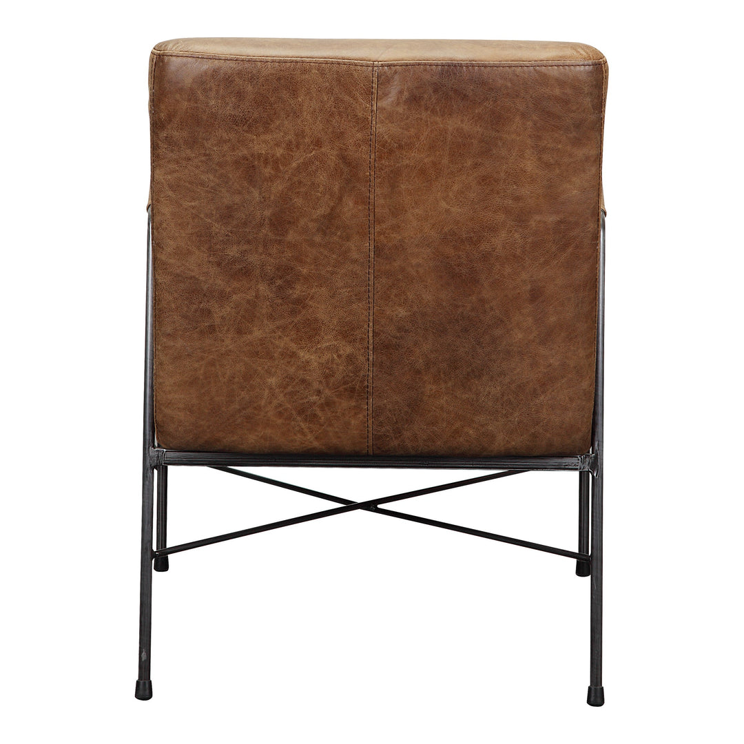 SwayLiving - Dagwood Leather Arm Chair Open Road Brown Leather - PK-1089-14 | SwayLiving