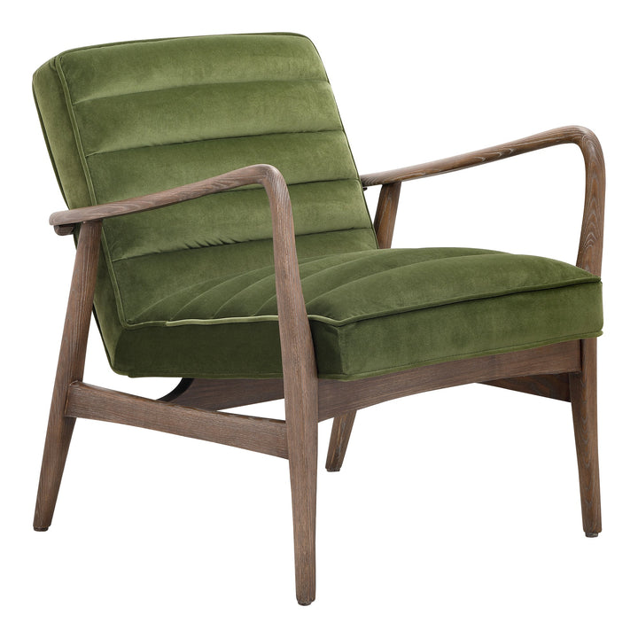 SwayLiving - Anderson Arm Chair Dark Ivy Velvet - PK-1098-27 | SwayLiving