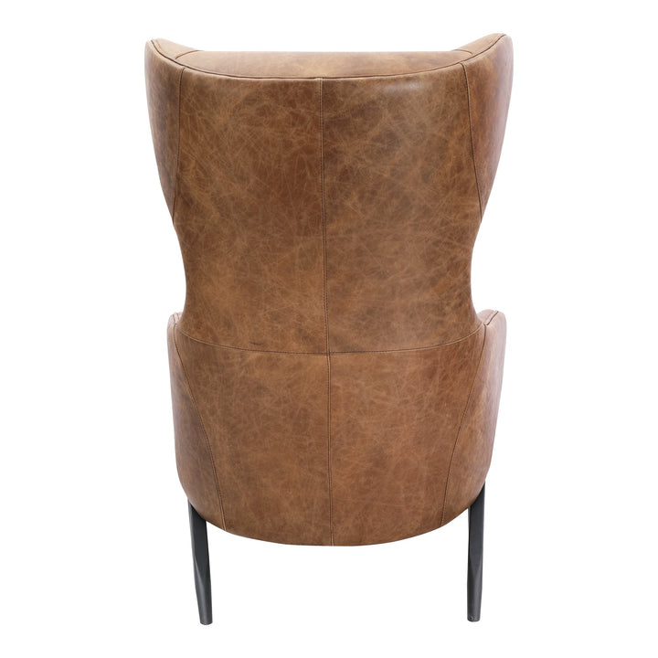 SwayLiving - Amos Leather Accent Chair Open Road Brown Leather - PK-1103-14 | SwayLiving
