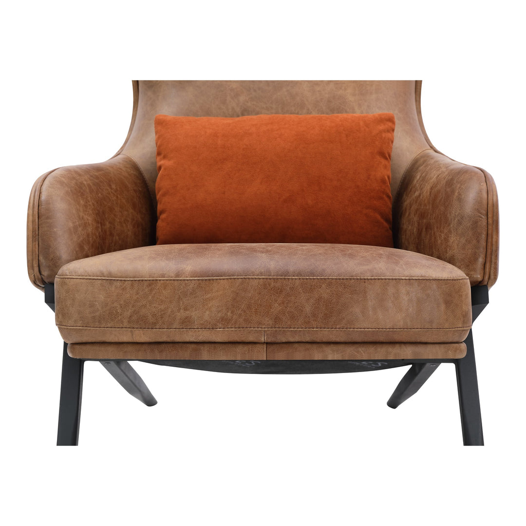 SwayLiving - Amos Leather Accent Chair Open Road Brown Leather - PK-1103-14 | SwayLiving