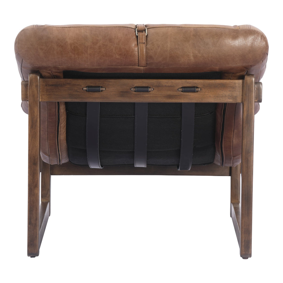 SwayLiving - Bellos Accent Chair Open Road Brown Leather - PK-1112-14 | SwayLiving