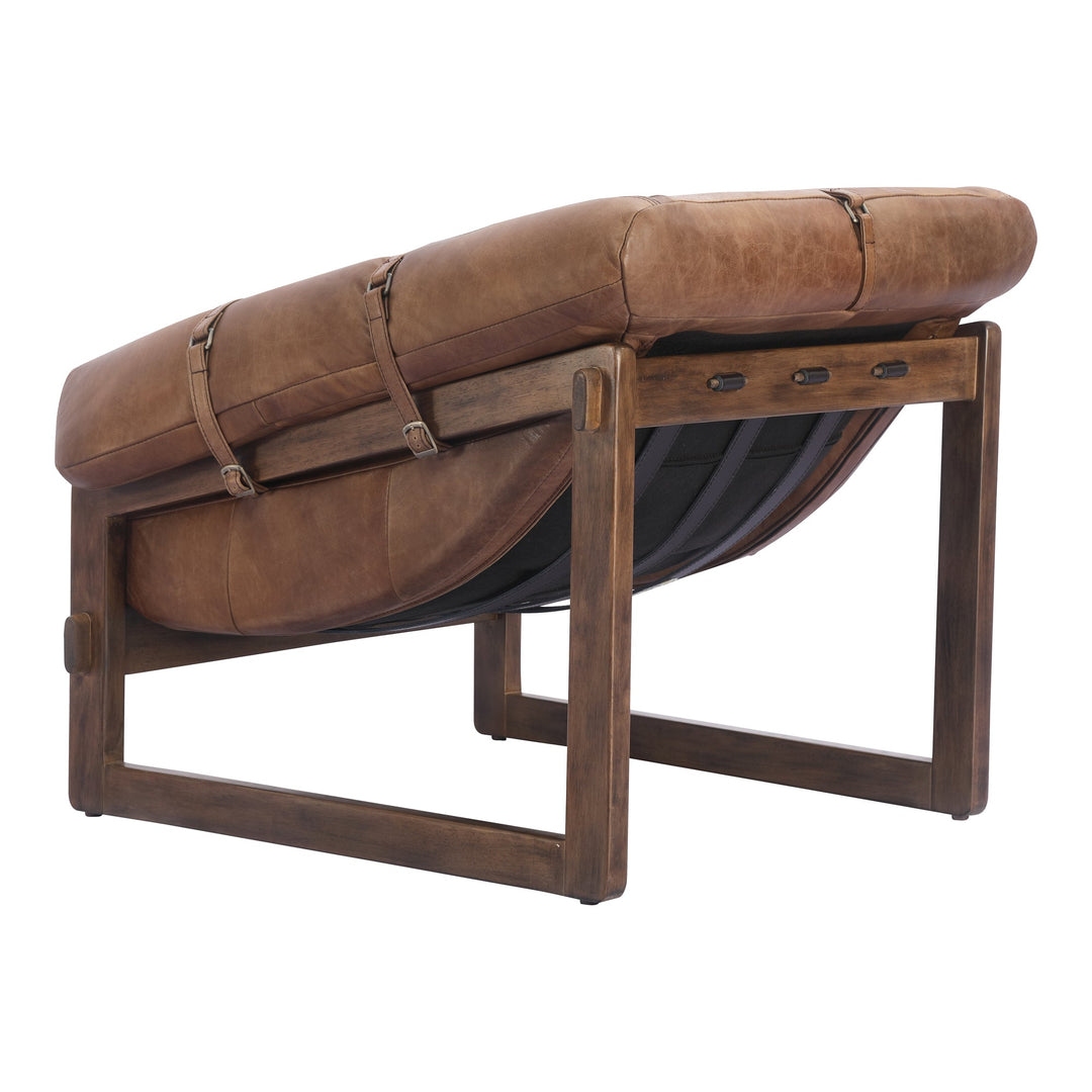 SwayLiving - Bellos Accent Chair Open Road Brown Leather - PK-1112-14 | SwayLiving