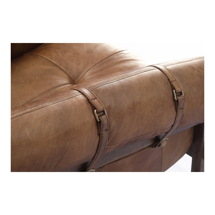 SwayLiving - Bellos Accent Chair Open Road Brown Leather - PK-1112-14 | SwayLiving