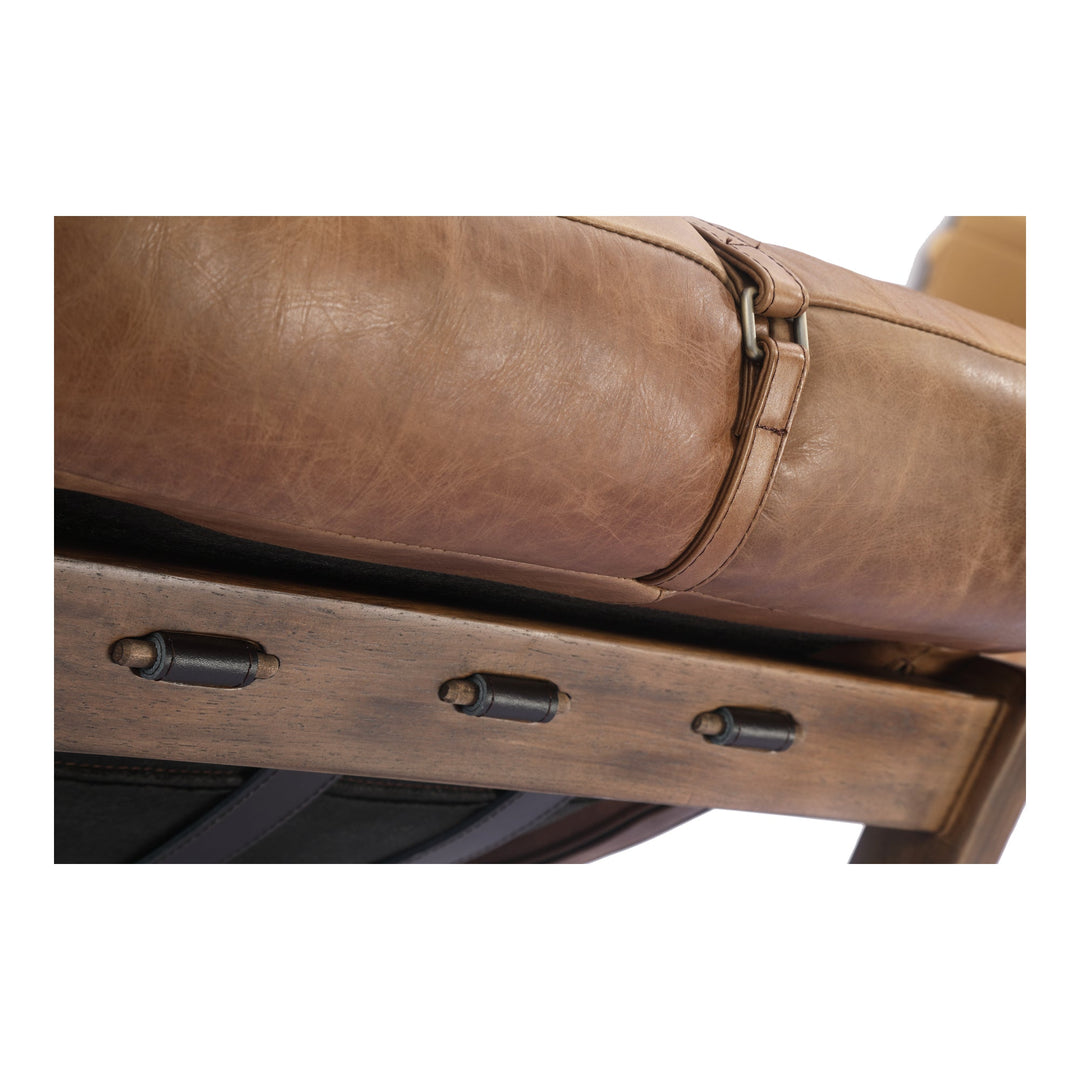 SwayLiving - Bellos Accent Chair Open Road Brown Leather - PK-1112-14 | SwayLiving