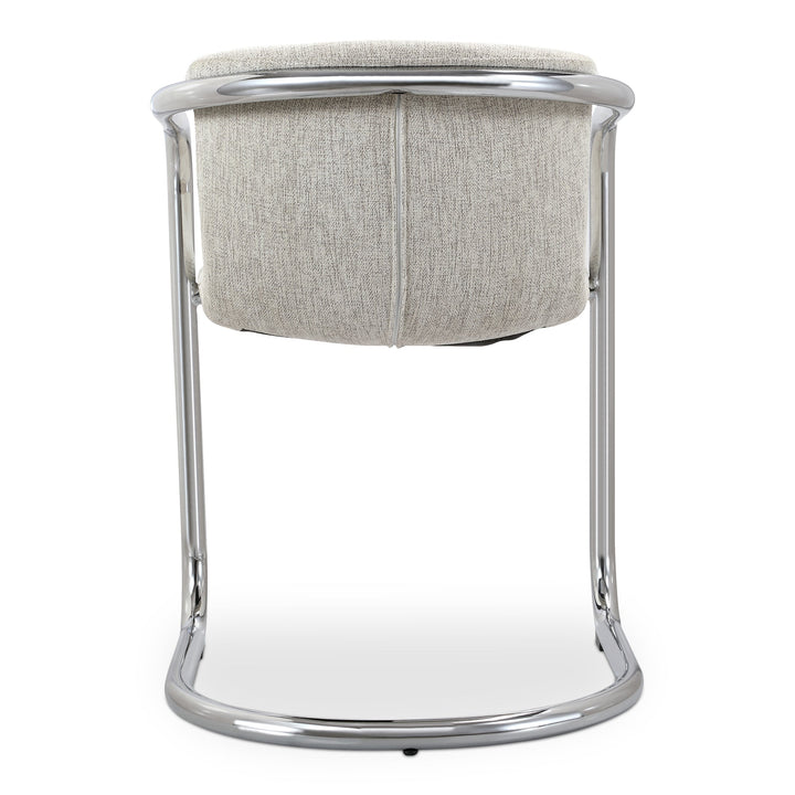 SwayLiving - Freeman Chrome Frame Dining Chair Blended Cream - Set of 2 - PK-1114-37 | SwayLiving