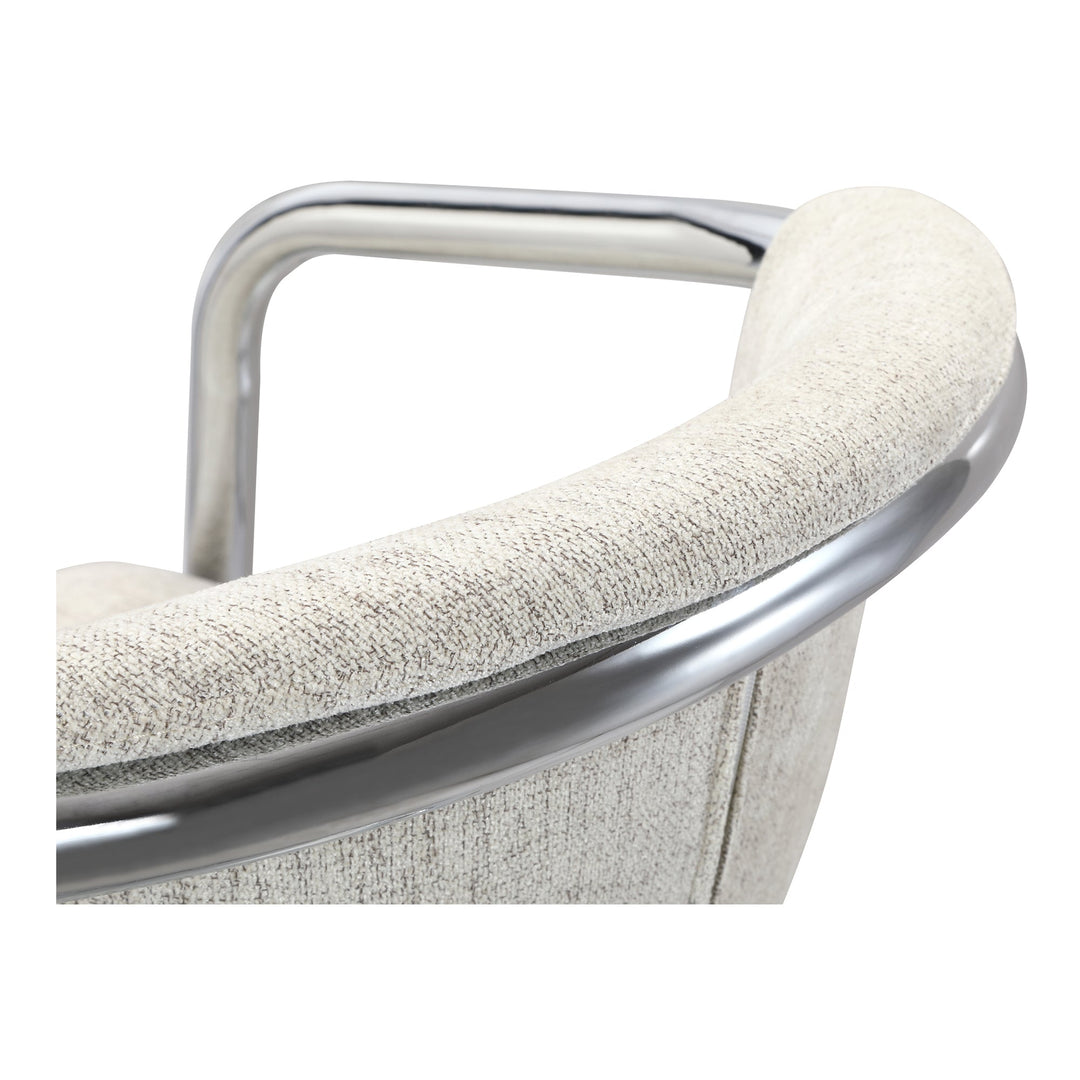 SwayLiving - Freeman Chrome Frame Dining Chair Blended Cream - Set of 2 - PK-1114-37 | SwayLiving