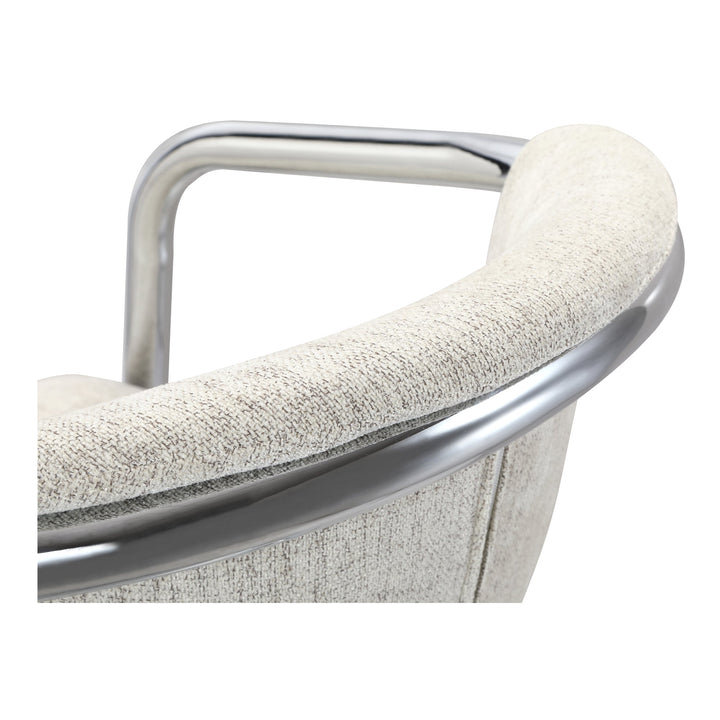 SwayLiving - Freeman Chrome Frame Dining Chair Blended Cream - Set of 2 - PK-1114-37 | SwayLiving