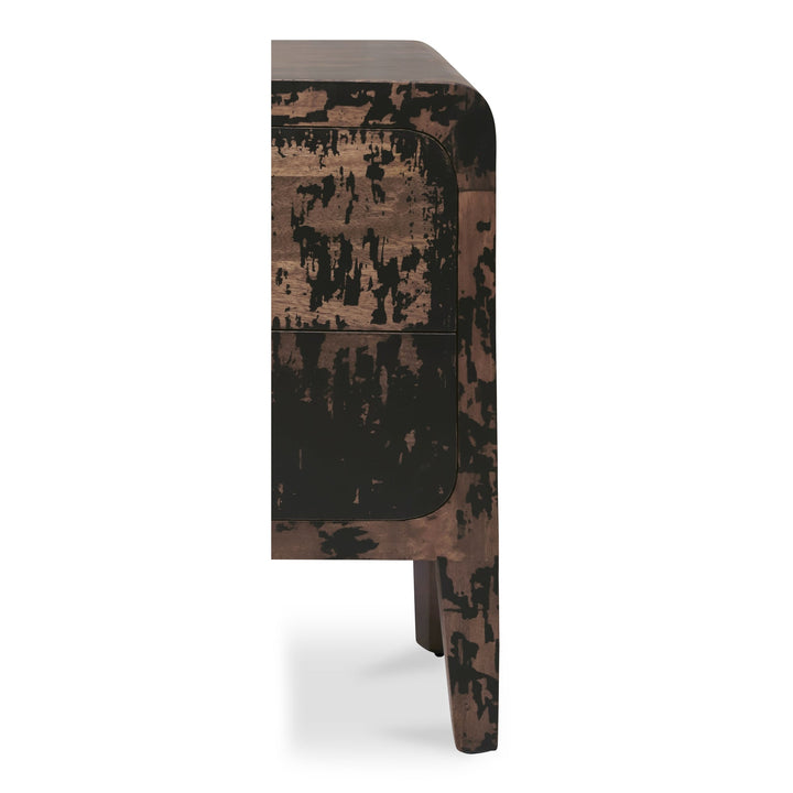SwayLiving - Iris Nightstand Distressed Black - PP-1022-02 | SwayLiving
