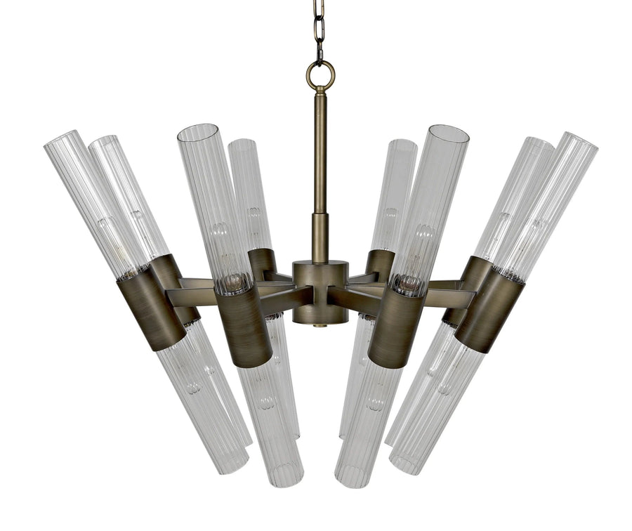 SwayLiving Moira Chandelier, Aged Brass Finish CHANDELIERS