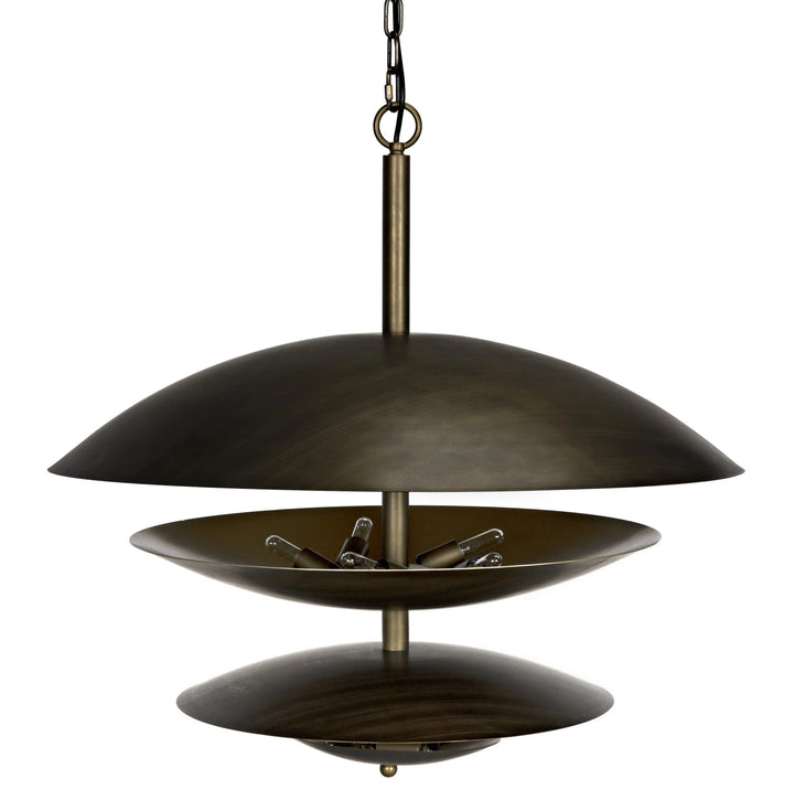 SwayLiving Nora Chandelier, Metal with Aged Brass Finish CHANDELIERS
