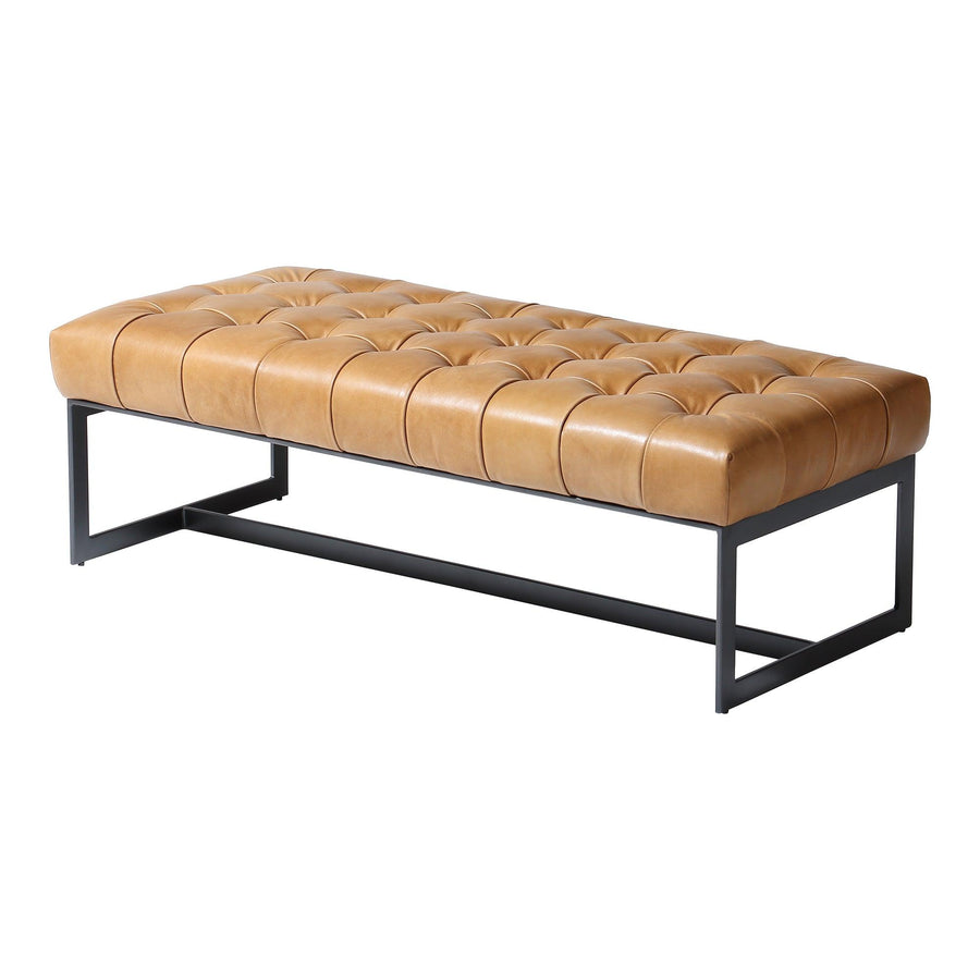 Wyatt Leather Bench Tan - SwayLiving