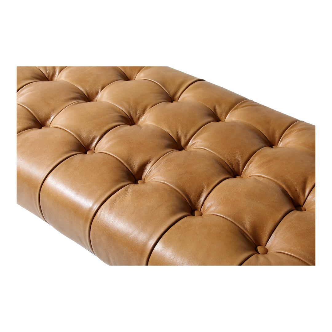 SwayLiving - Wyatt Leather Bench Tan - QN-1002-40 | SwayLiving