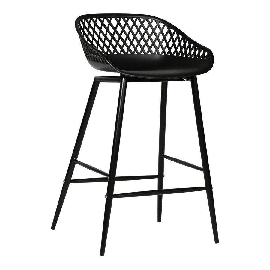 Piazza Outdoor Counter Stool Black - Set Of Two - SwayLiving