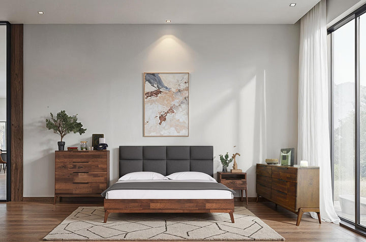Remix Queen Bed - Grey