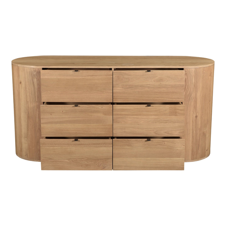 SwayLiving - Theo 6 Drawer Dresser Natural - RP-1013-24 | SwayLiving