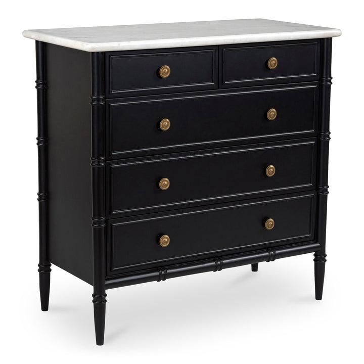 SwayLiving - Eleanor 5 Drawer Chest Black - RP-1060-02 | SwayLiving