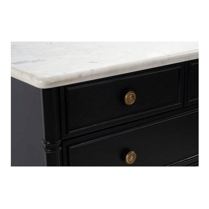 SwayLiving - Eleanor 5 Drawer Chest Black - RP-1060-02 | SwayLiving