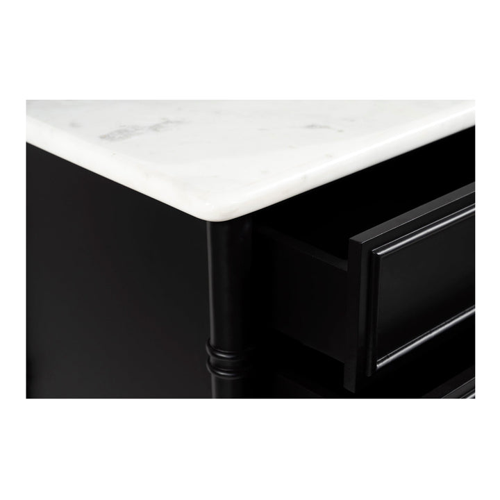 SwayLiving - Eleanor 5 Drawer Chest Black - RP-1060-02 | SwayLiving