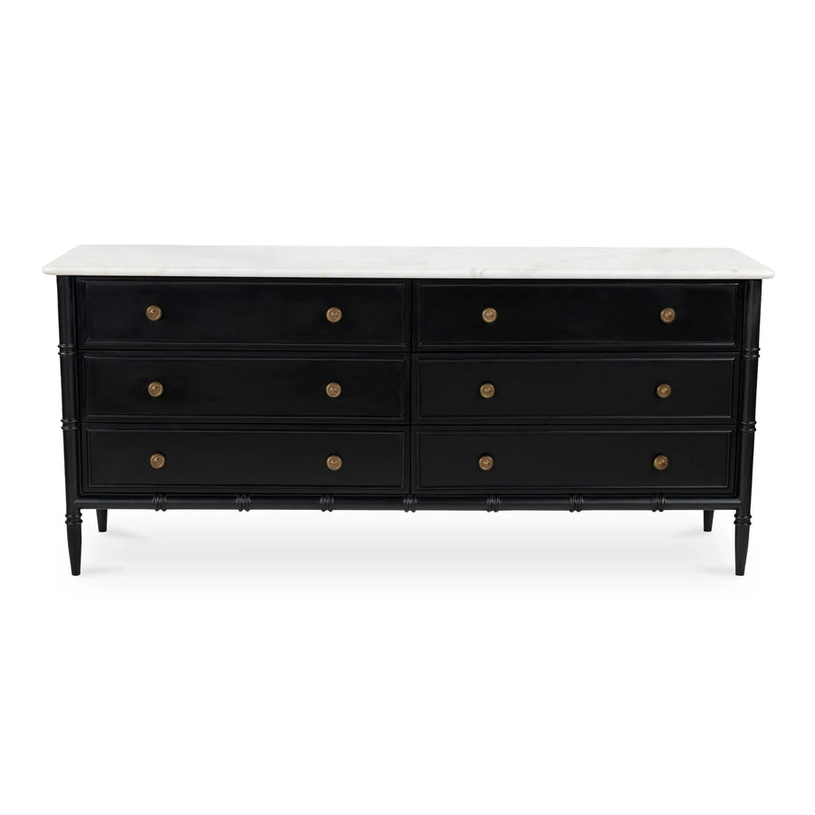 Eleanor 6 Drawer Dresser Black - SwayLiving