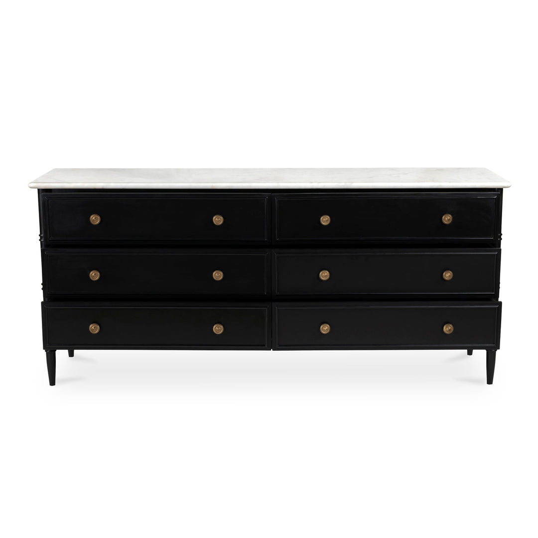 SwayLiving - Eleanor 6 Drawer Dresser Black - RP-1061-02 | SwayLiving