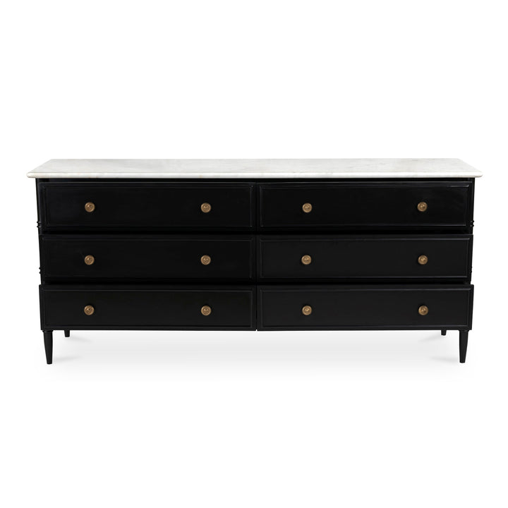 SwayLiving - Eleanor 6 Drawer Dresser Black - RP-1061-02 | SwayLiving