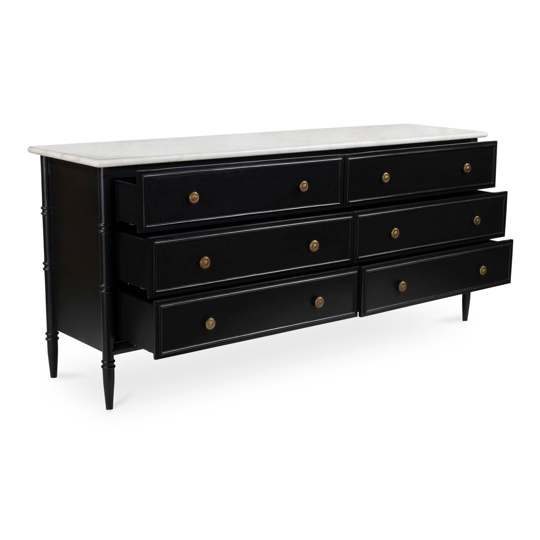 SwayLiving - Eleanor 6 Drawer Dresser Black - RP-1061-02 | SwayLiving