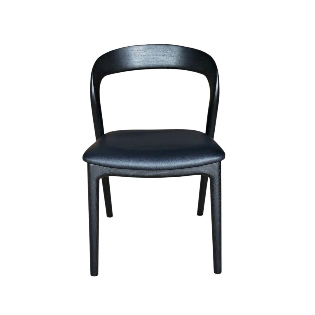 Rotondo Dining Chair - Black w/ PU Seat