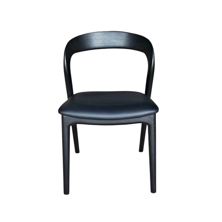 Rotondo Dining Chair - Black w/ PU Seat