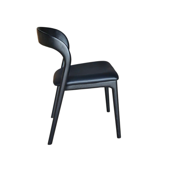Rotondo Dining Chair - Black w/ PU Seat