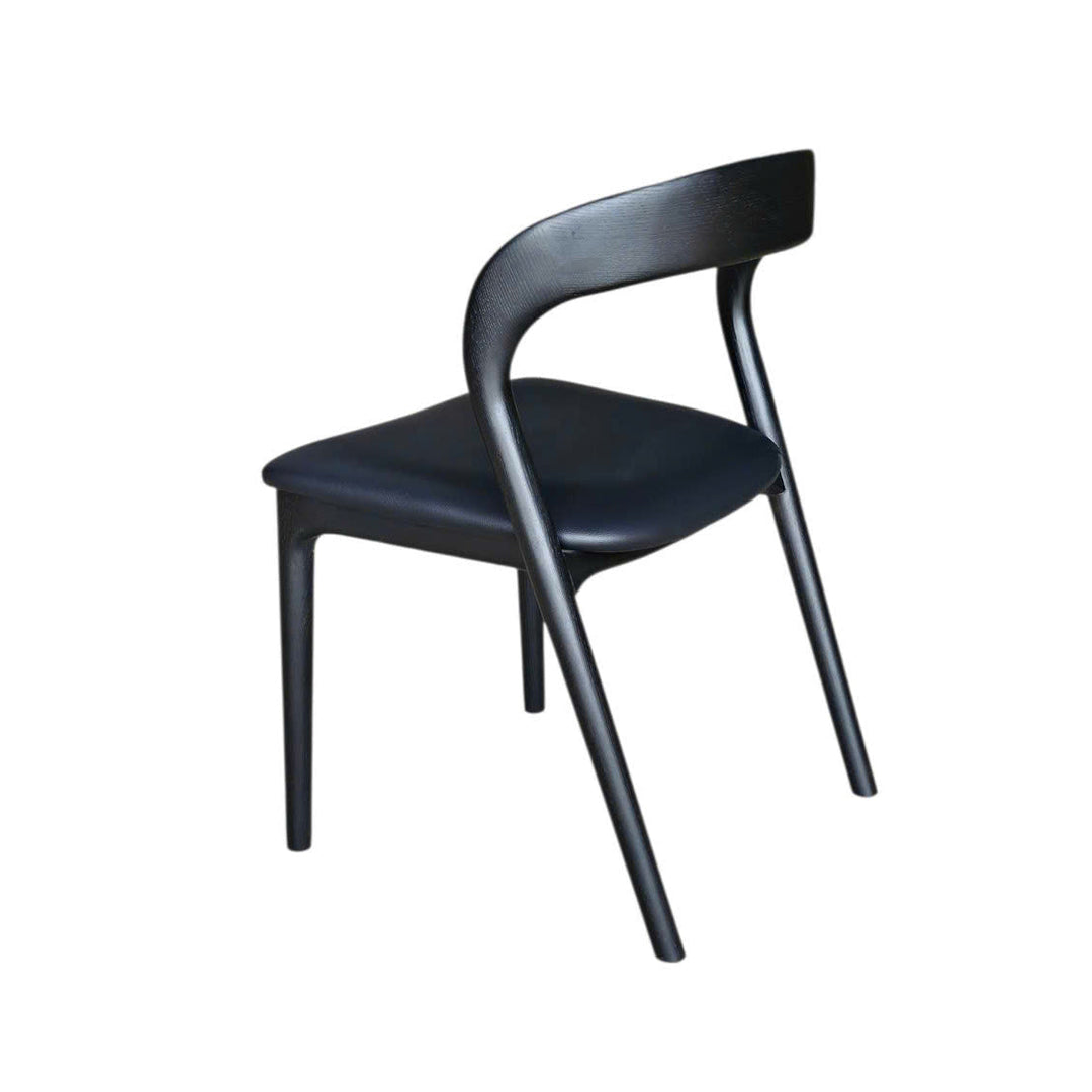 Rotondo Dining Chair - Black w/ PU Seat