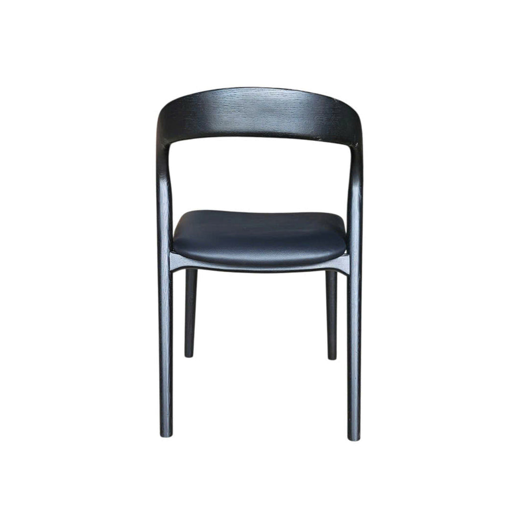 Rotondo Dining Chair - Black w/ PU Seat