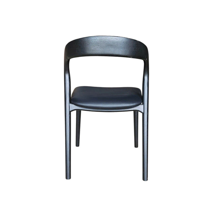 Rotondo Dining Chair - Black w/ PU Seat