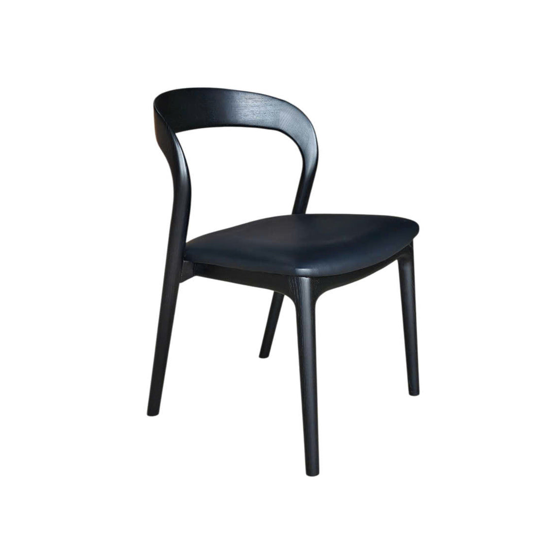 Rotondo Dining Chair - Black w/ PU Seat