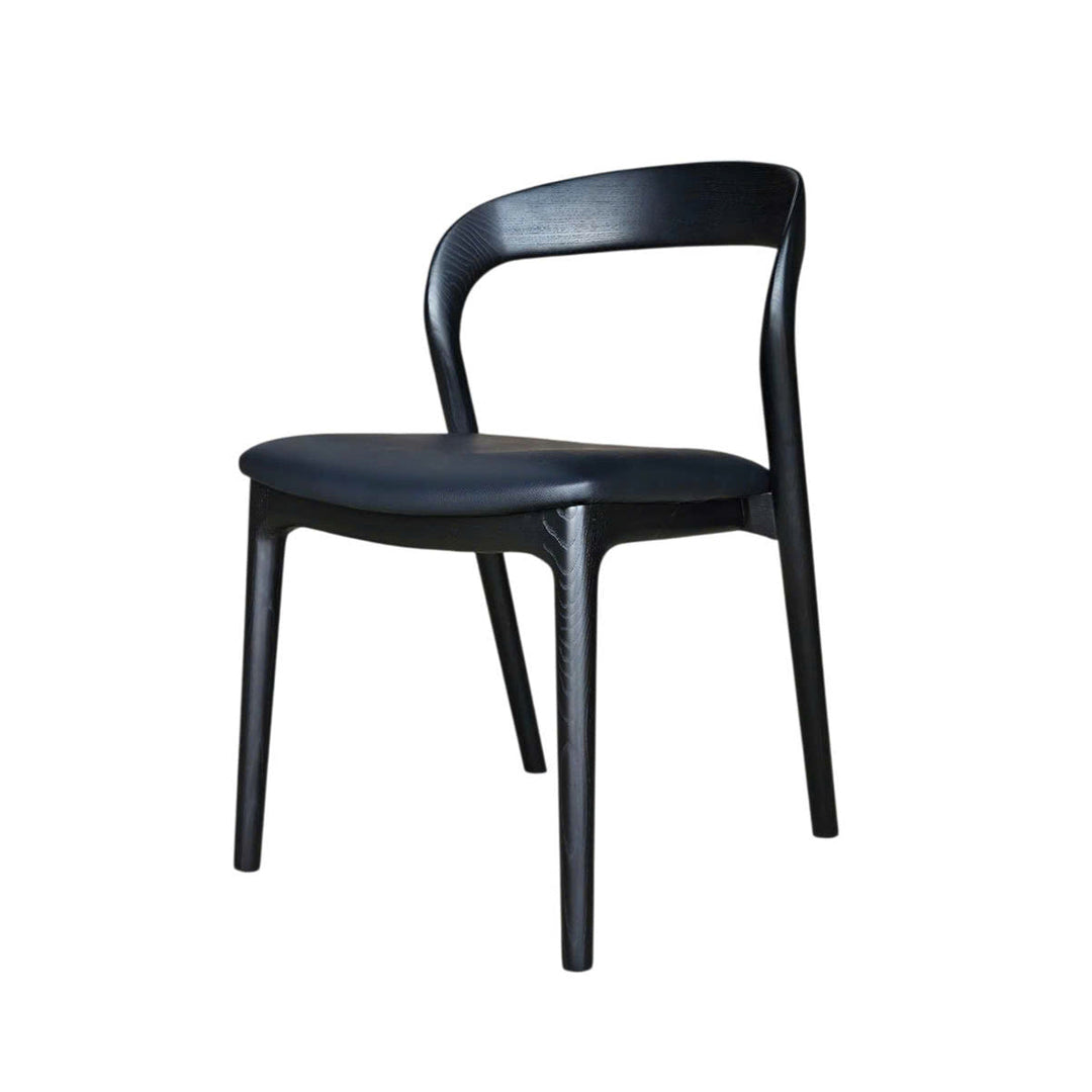 Rotondo Dining Chair - Black w/ PU Seat