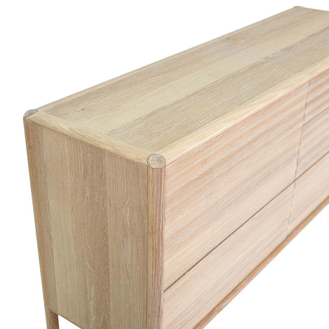 Runway 6 Drawer Dresser - Light Oak