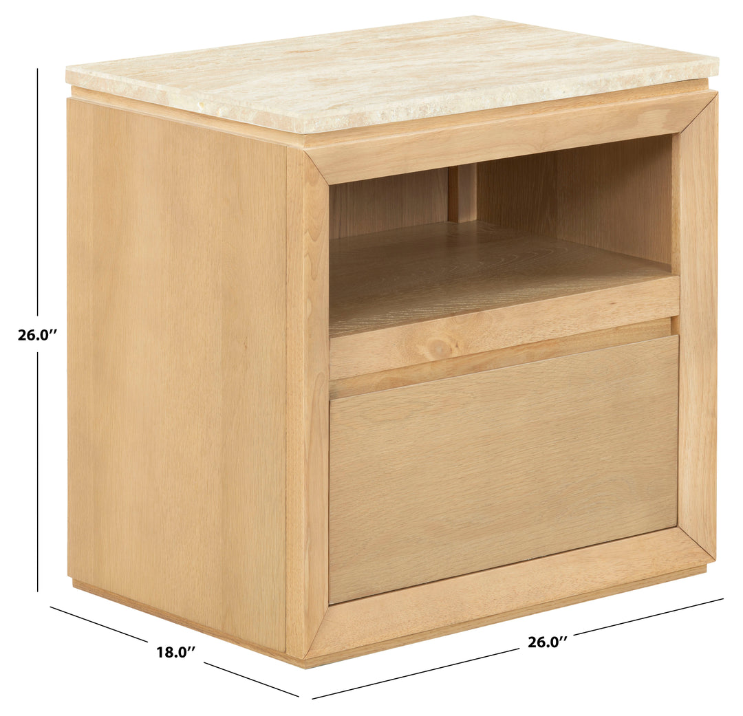 Travertine / Oak