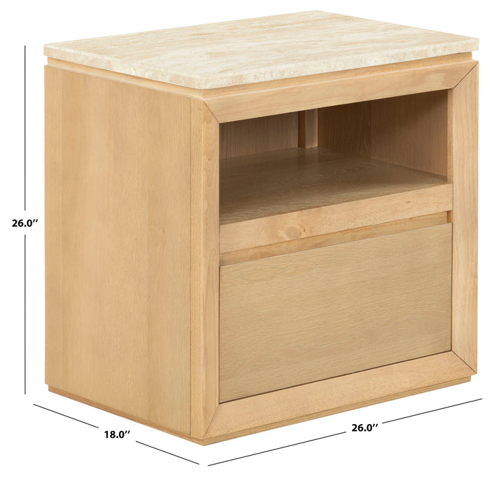 Travertine / Oak