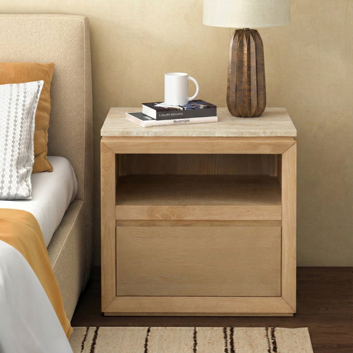 Travertine / Oak