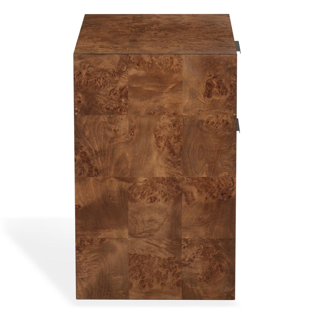 SwayLiving Francene Burl Wood Nightstand