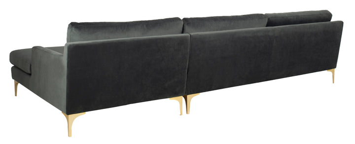 SwayLiving SwayLiving Brayson Chaise Sectional Sofa Right Facing/ Dark Grey