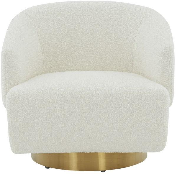 SwayLiving Pollyanne Boucle Swivel Accent Chair ACCENT + LOUNGE CHAIRS