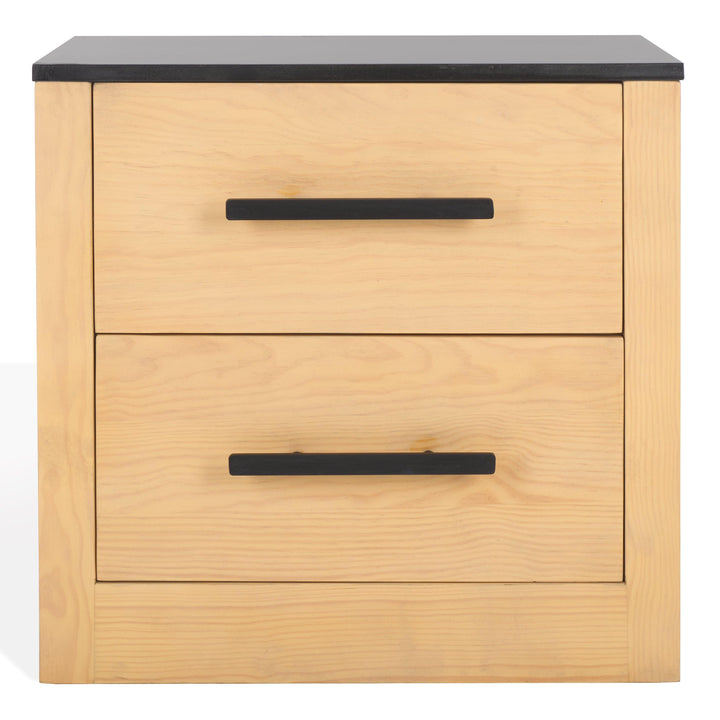 SwayLiving Abbianna Black Marble Top Nightstand NIGHTSTANDS