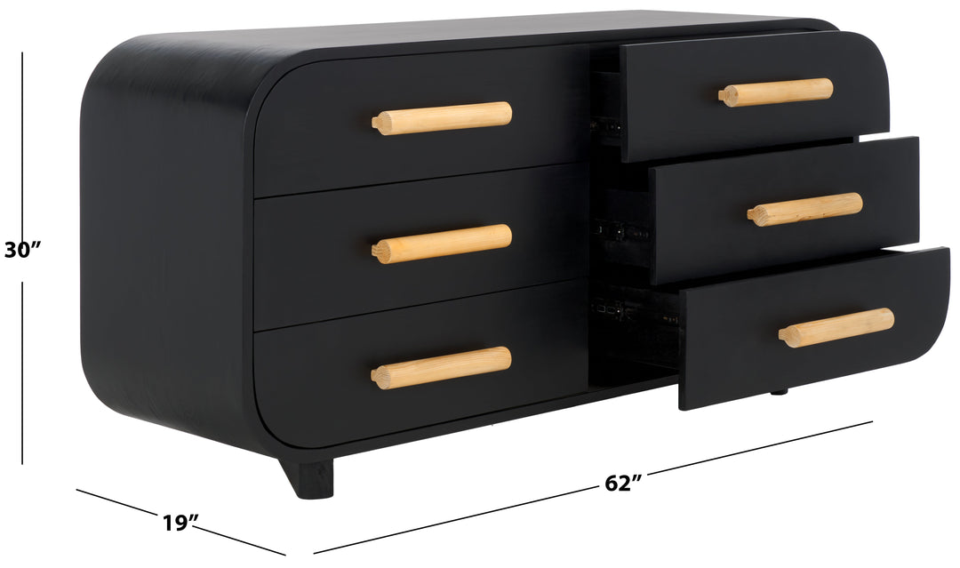 BLACK / NATURAL / 62.3W x 19D x 30D